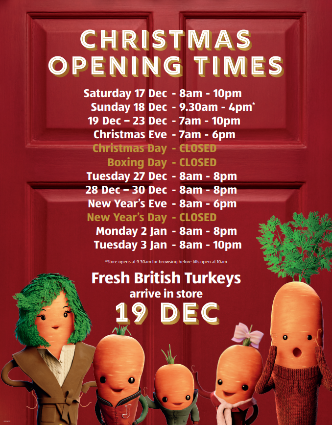 ALDI REVEALS CHRISTMAS OPENING HOURS ALDI UK Press Office