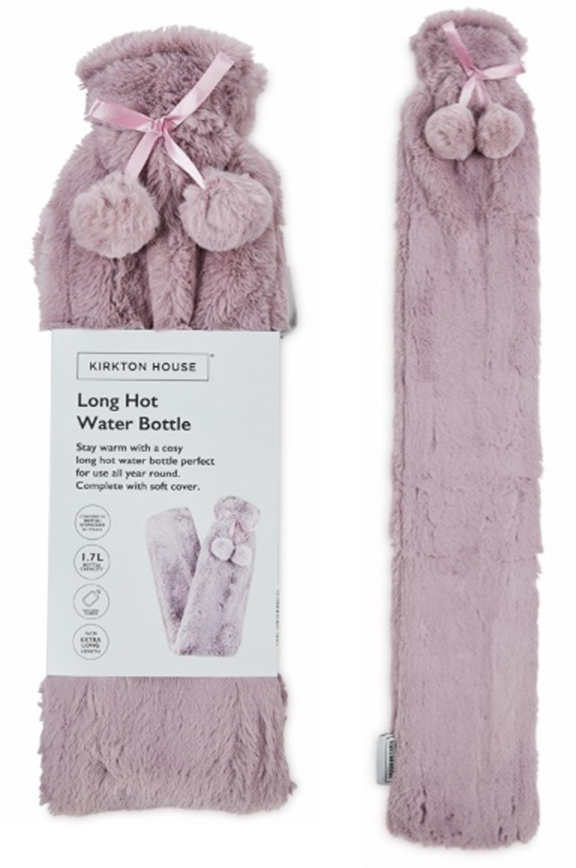 Long Hot Water Bottle Super Cosy Faux Fur Cover